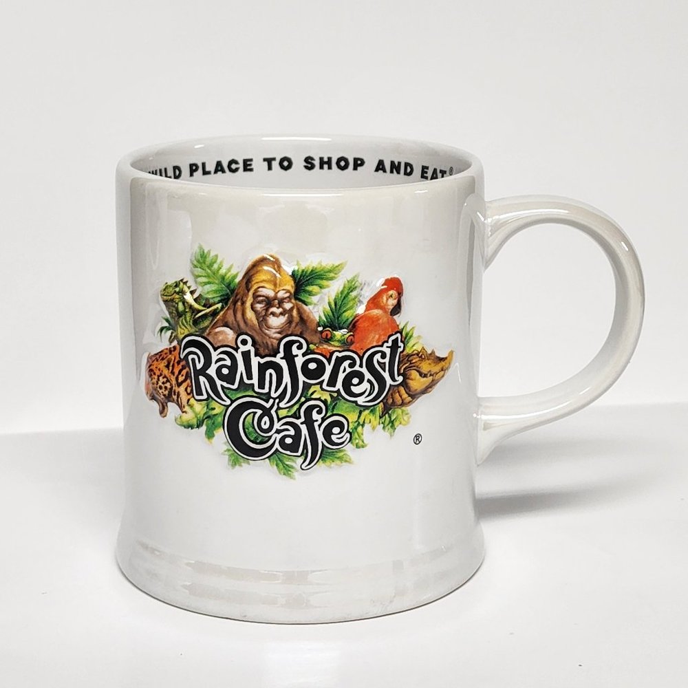 Rainforest Cafe Mug Orlando 10 Years - A Wild Place to Shop and Eat Ex Cond